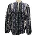 Load image into Gallery viewer, Giambattista Valli Blue / White Paisley Printed Cotton Top