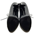 Load image into Gallery viewer, Chanel Black Leather Lace Up Ankle Boots with Silver Heel Detail
