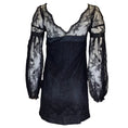Load image into Gallery viewer, Alexander McQueen Black Bow Detail Cold Shoulder Lace Dress
