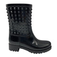 Load image into Gallery viewer, Valentino Black Rockstud Rubber Rain Boots