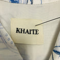 Load image into Gallery viewer, Khaite Cream / Blue Minta Graphic Print Button Front Satin Blouse