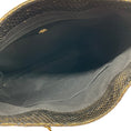 Load image into Gallery viewer, Oscar de la Renta Black Haircalf Flower Satchel with Bronze Python Handles