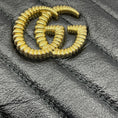 Load image into Gallery viewer, Gucci Black / Red GG Marmont Mini Round Shoulder Bag