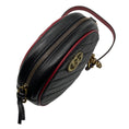 Load image into Gallery viewer, Gucci Black / Red GG Marmont Mini Round Shoulder Bag