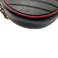 Load image into Gallery viewer, Gucci Black / Red GG Marmont Mini Round Shoulder Bag