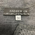 Load image into Gallery viewer, Andrew Gn Charcoal Grey Embroidered Sleeveless Wool Midi Dress