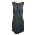 Load image into Gallery viewer, Andrew Gn Charcoal Grey Embroidered Sleeveless Wool Midi Dress