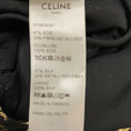 Load image into Gallery viewer, Celine Black / Gold Metallic Fall Winter Triompe Logo Tie Neck Silk Dress