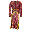 Load image into Gallery viewer, Duro Olowu Red Multi Printed Silk Trimmed Viscose Crepe Dress
