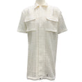 Load image into Gallery viewer, Sacai White Drawstring Embroidered Lace Broderie Anglaise Cotton Shirt Dress