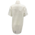 Load image into Gallery viewer, Sacai White Drawstring Embroidered Lace Broderie Anglaise Cotton Shirt Dress