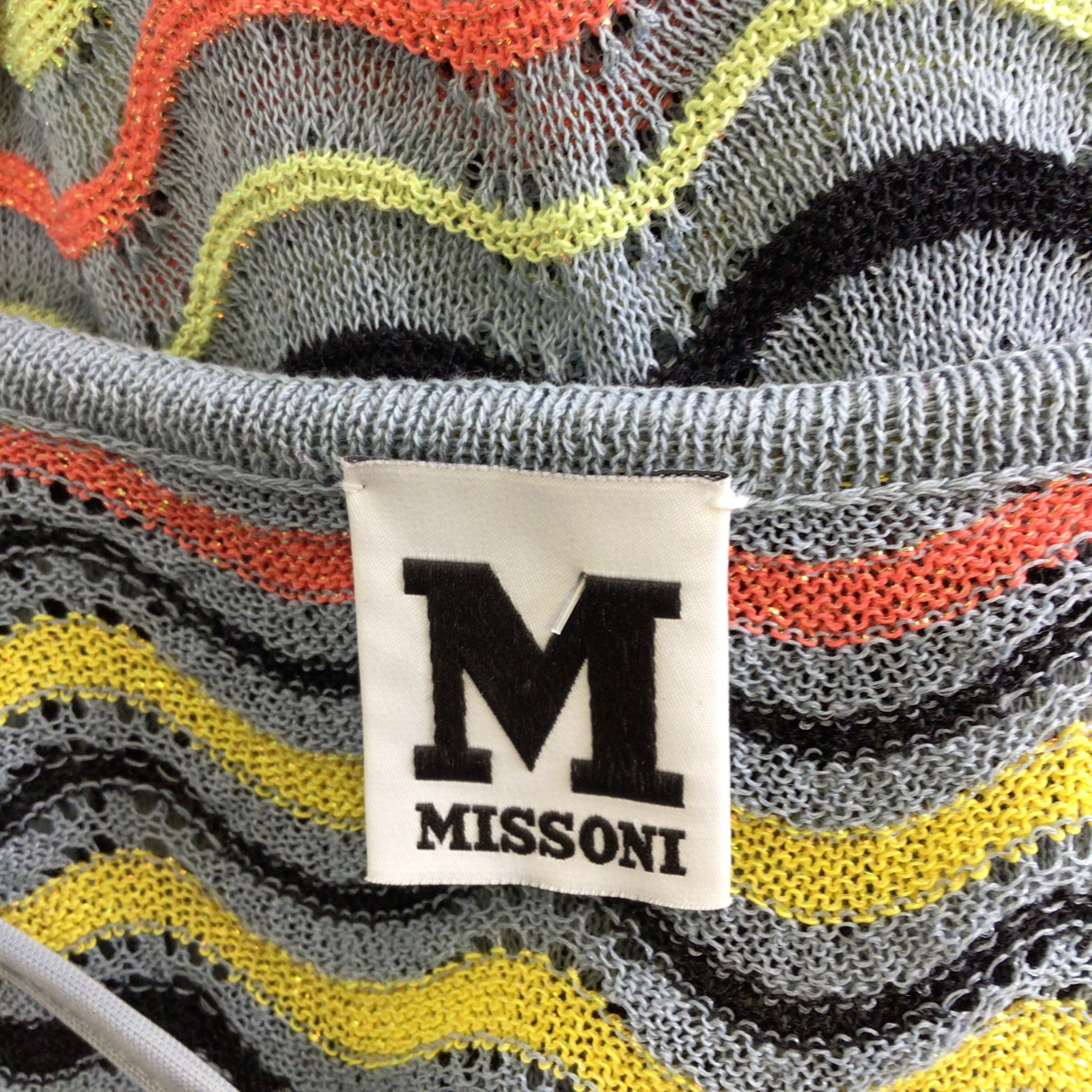 Missoni Grey Multi Wave Ripple Knit Dress