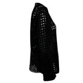 Load image into Gallery viewer, Akris Black Embroidered Wool Lattice Zip Front Jacket