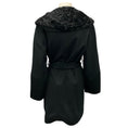 Load image into Gallery viewer, Sofia Cashmere Black Wool and Cashmere Coat with Lamb Shearling Collar