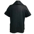 Load image into Gallery viewer, Vera Wang Charcoal Grey Sequin Embellished Short Sleeved Wool Jacket