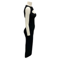 Load image into Gallery viewer, Alexander McQueen Black 2024 Cut-out Detail Ribbed Knit Fitted Midi Dress