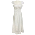 Load image into Gallery viewer, Altuzarra White Optic White Lily Cotton Eyelet Midi Dress