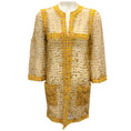 Load image into Gallery viewer, Chanel Gold Multi Tweed Trimmed Sequined Sheer Jacket