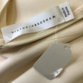Load image into Gallery viewer, Victoria Beckham Ivory / Black Lambskin Leather Trimmed Crepe Top