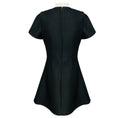 Load image into Gallery viewer, Co Black Short Sleeved Flared Satin Mini Dress
