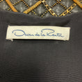 Load image into Gallery viewer, Oscar de la Renta Black / Gold Chain Embellished Leather Coat