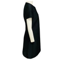 Load image into Gallery viewer, Co Black Short Sleeved Flared Satin Mini Dress