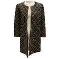 Load image into Gallery viewer, Oscar de la Renta Black / Gold Chain Embellished Leather Coat