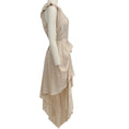 Load image into Gallery viewer, Iro Ecru / Gold Lame Linen Cloven Asymmetrical Hem Dress