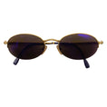 Load image into Gallery viewer, Boucheron Blue Vintage 1990s Retro Round Lens Gold Plated Sunglasses