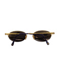 Load image into Gallery viewer, Boucheron Blue Vintage 1990s Retro Round Lens Gold Plated Sunglasses