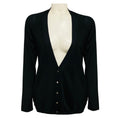 Load image into Gallery viewer, Balenciaga Black Long Sleeved V-Neck Wool Knit Cardigan Sweater with Snap Buttons
