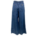 Load image into Gallery viewer, Valentino Blue 2021 Denim Drawstring Wide-Leg Palazzo Jeans / Trousers