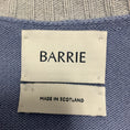 Load image into Gallery viewer, Barrie Periwinkle Blue Long Sleeved V-Neck Cashmere Knit Pullover Sweater with Poppy Red Trim