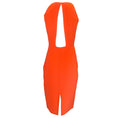 Load image into Gallery viewer, Michael Kors Collection Orange Cut-Out Detail Sleeveless Wool Crepe Dress