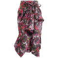 Load image into Gallery viewer, Dries van Noten Red / Magenta Silk Floral Faux Wrap Skirt