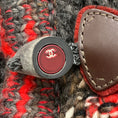 Load image into Gallery viewer, Chanel Grey / Red Multi Wool Knit Toggle Sweater