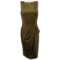 Load image into Gallery viewer, Michael Kors Gold Wool Shimmer Sleeveless Dress