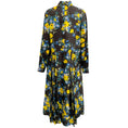 Load image into Gallery viewer, Plan C Black / Yellow Multi Floral Bow Front Dress