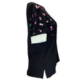 Load image into Gallery viewer, Andrew Gn Black Multi Floral Sequined Short Sleeved Silk Blouse

