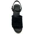 Load image into Gallery viewer, Chanel 2025 Black Mesh CC Logo Platform Sandals