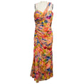 Load image into Gallery viewer, Theia Multicolor Abundant Blooms Macie One Shoulder Drape Mesh Tulle Gown