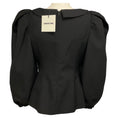 Load image into Gallery viewer, SHUSHU/TONG Black Crystal Embellished Puff Sleeve Wool Top
