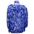 Load image into Gallery viewer, Dries van Noten Blue Tie-Neck Ruffled Watercolor Floral Contera Blouse