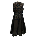 Load image into Gallery viewer, Lela Rose Black / Beige Embroidered Lace Sleeveless Midi Cocktail Dress