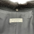 Load image into Gallery viewer, Yves Saint Laurent Vintage Black Wool Coat with Removable Mink Collar