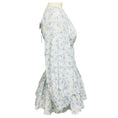 Load image into Gallery viewer, Caroline Constas Blue Watercolor Floral Sage Mini Dress