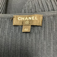 Load image into Gallery viewer, Chanel Navy Blue Button Detail Long Sleeved Ribbed Knit Top