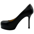 Load image into Gallery viewer, Saint Laurent Black Leather Tribute Platform Pumps