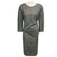 Load image into Gallery viewer, Fabiana Filippi Grey Plaid Merino Wool Dress with Monili