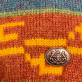 Load image into Gallery viewer, Chanel Blue Multi Intarsia Cashmere Knit Turtleneck Sweater with CC Logo Plate